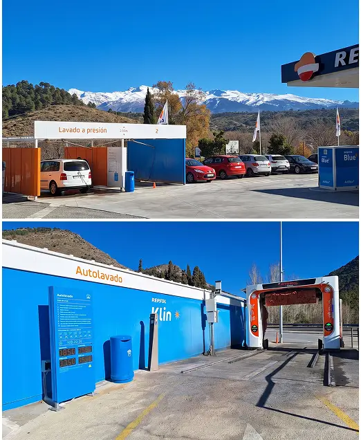 Zona de limpieza de vehículos