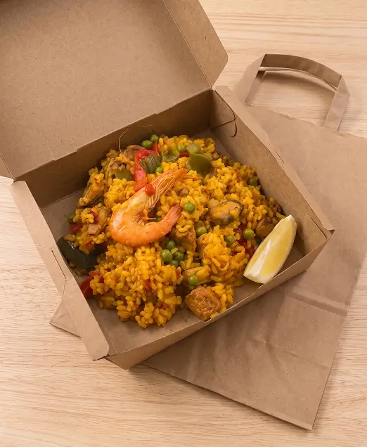 Plato de paella para llevar